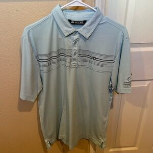 Seafoam Green Travis Mathew Shirt with Grey Accents